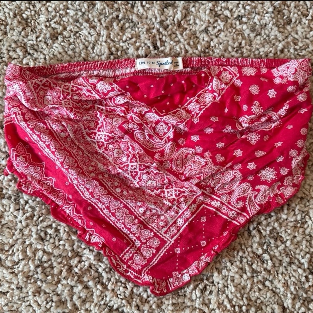 Pink strapless bandeau cami crop top